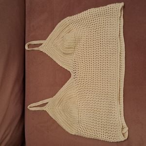 Tan, knit, Bralette